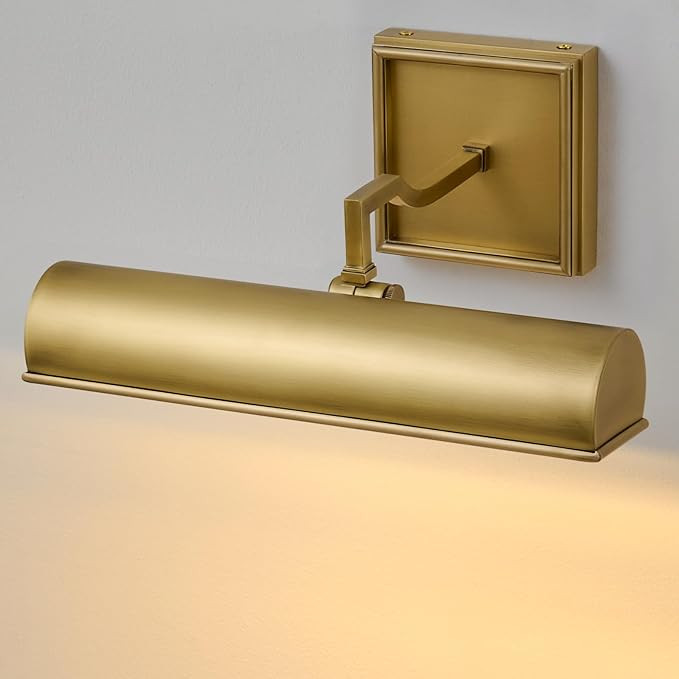 Gold Dimmable Art Picture Light: 12" Brass Hardwired Display Wall Lights - Vintage Art Decor Scon... | Amazon (US)