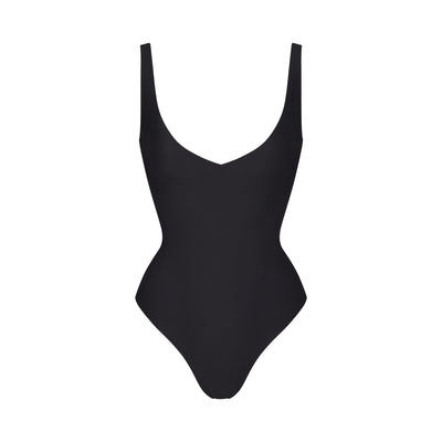 SKIMS Unlined Plunge Thong Bodysuit | Black | 4XL | SKIMS Body | SKIMS (US)
