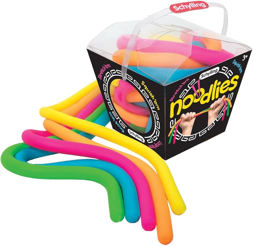 Schylling NeeDoh Noodlies - Sensory Squeeze Toy - Contains 5 Stretchy Noodles - 14" Long - Multic... | Amazon (US)