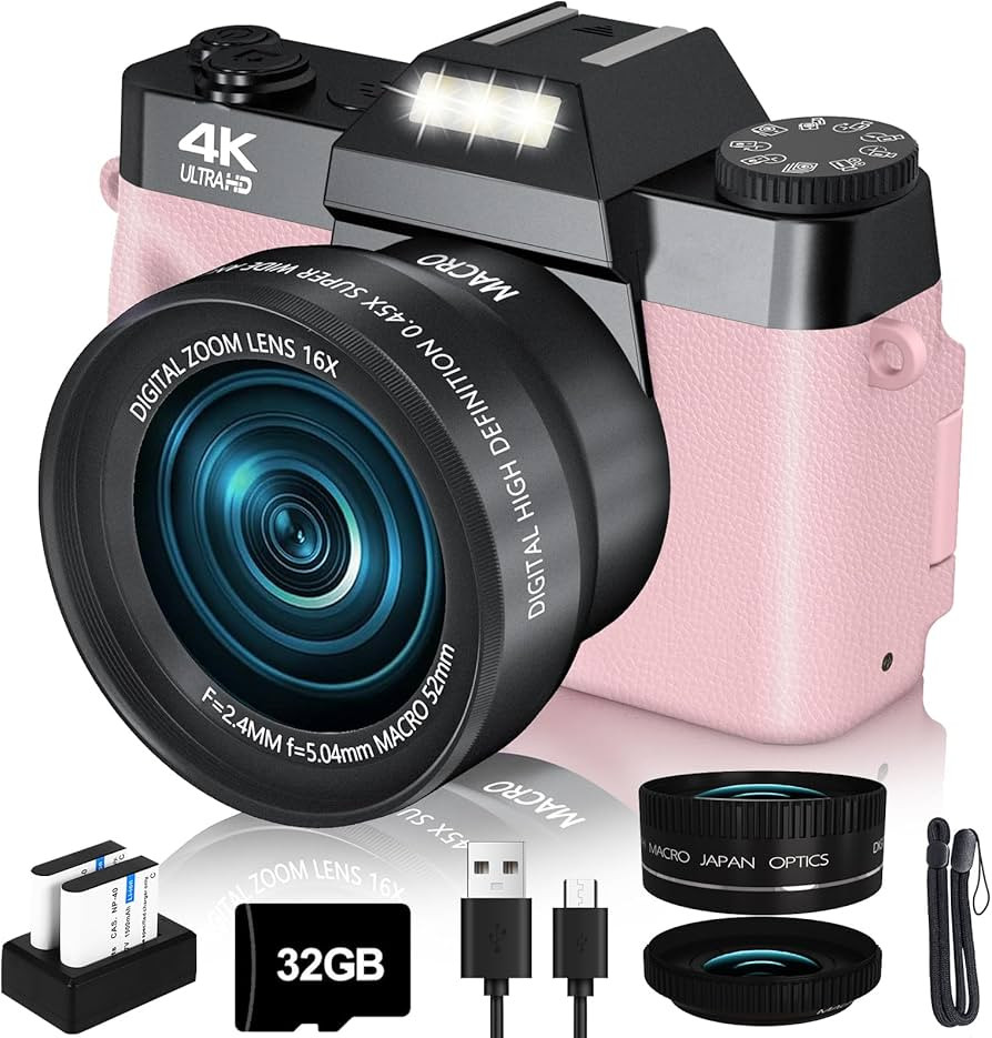 VJIANGER 4K Vlogging Camera for YouTube 48MP Digital Camera for Photography and Video with Flip S... | Amazon (US)