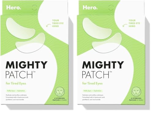 Mighty Patch HERO COSMETICS for Tired Eyes Patches - Soothing Hydrogel Patches - Awakens and Visibly De-puffs Undereyes with Multiple Applications (6 Count) (Pack of 2) | Amazon (US)
