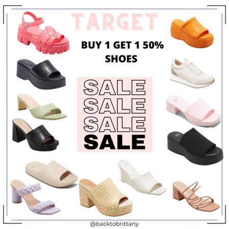 Target buy one get one 50% off sale! All men’s, women’s and kids shoes.

Sandals for summer, summer shoes, mule shoes, block heels

#LTKshoecrush #LTKsalealert #LTKtravel
