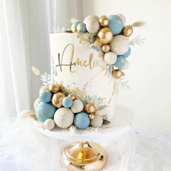 Ball Cake Topper Ball Cake Picks Colorful Faux Pearl Ball Shaped Cupcake Insert Cake Topper For B... | SHEIN