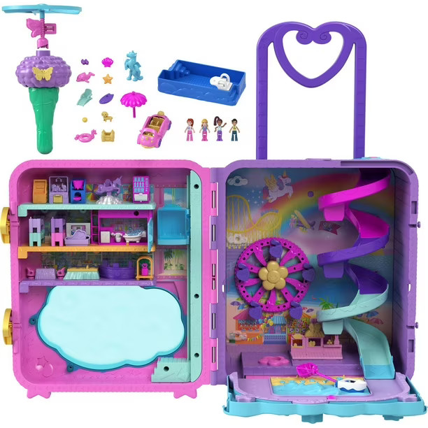 Polly Pocket Dolls Pollyville Resort Roll Away Playset, Ages 4+ | Walmart (CA)