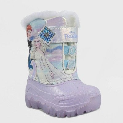 Toddler Girls' Disney Frozen Winter Boots - Lilac | Target