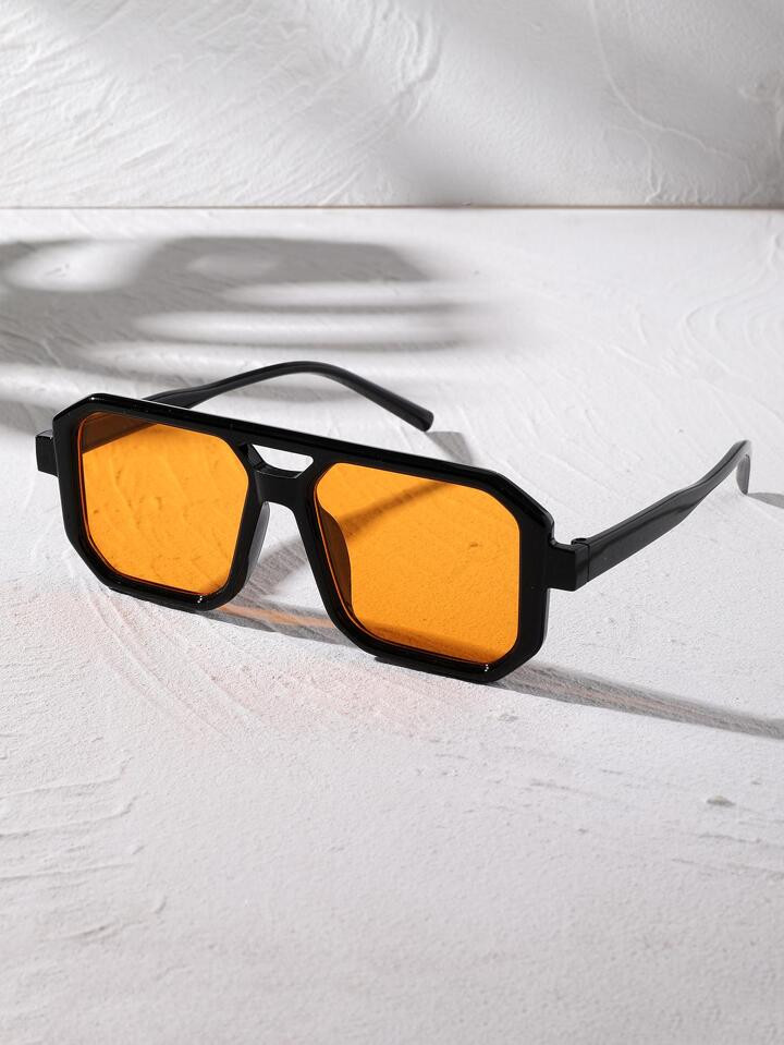 Top Bar Geometric Frame Sunglasses Classic Shades For Women | SHEIN