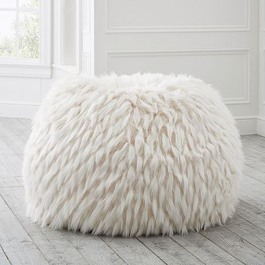 Winter Fox Faux-Fur Bean Bag Chair | Pottery Barn Teen | Pottery Barn Teen