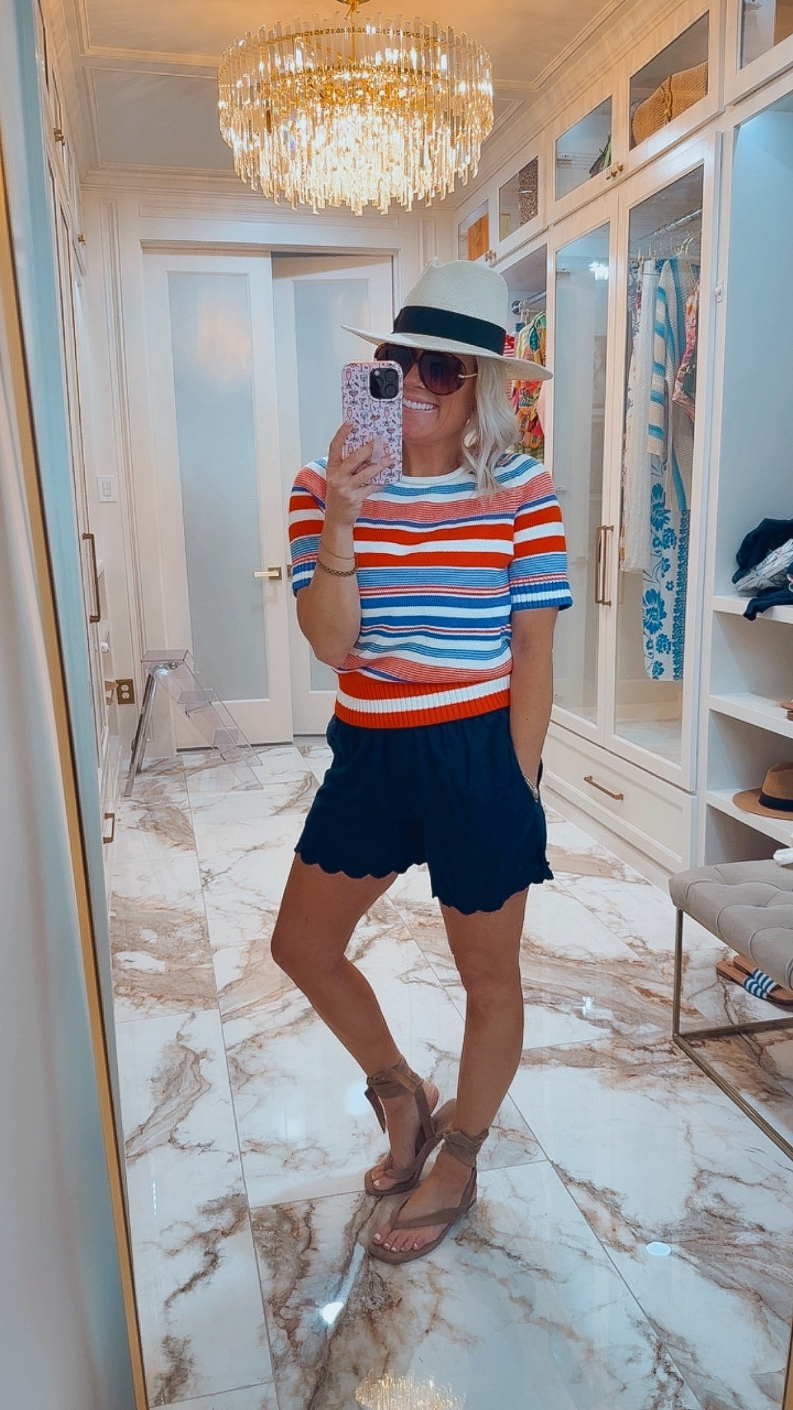 Patriotic red white and blue outfit inspo 
Top and shorts size small 