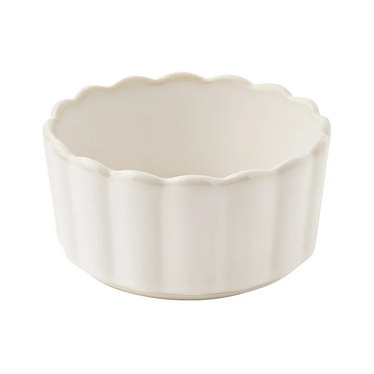 The Pioneer Woman Colette Stoneware Ramekin, Cream - Walmart.com | Walmart (US)