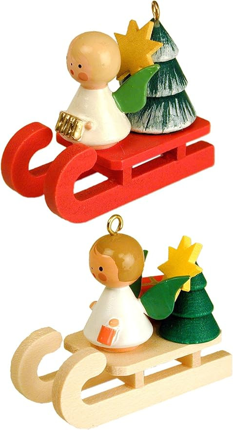 Alexander Taron Importer 10-0072 Christian Ulbricht Ornament - Angel on Sleigh - 1.75" H x .75" W... | Amazon (US)