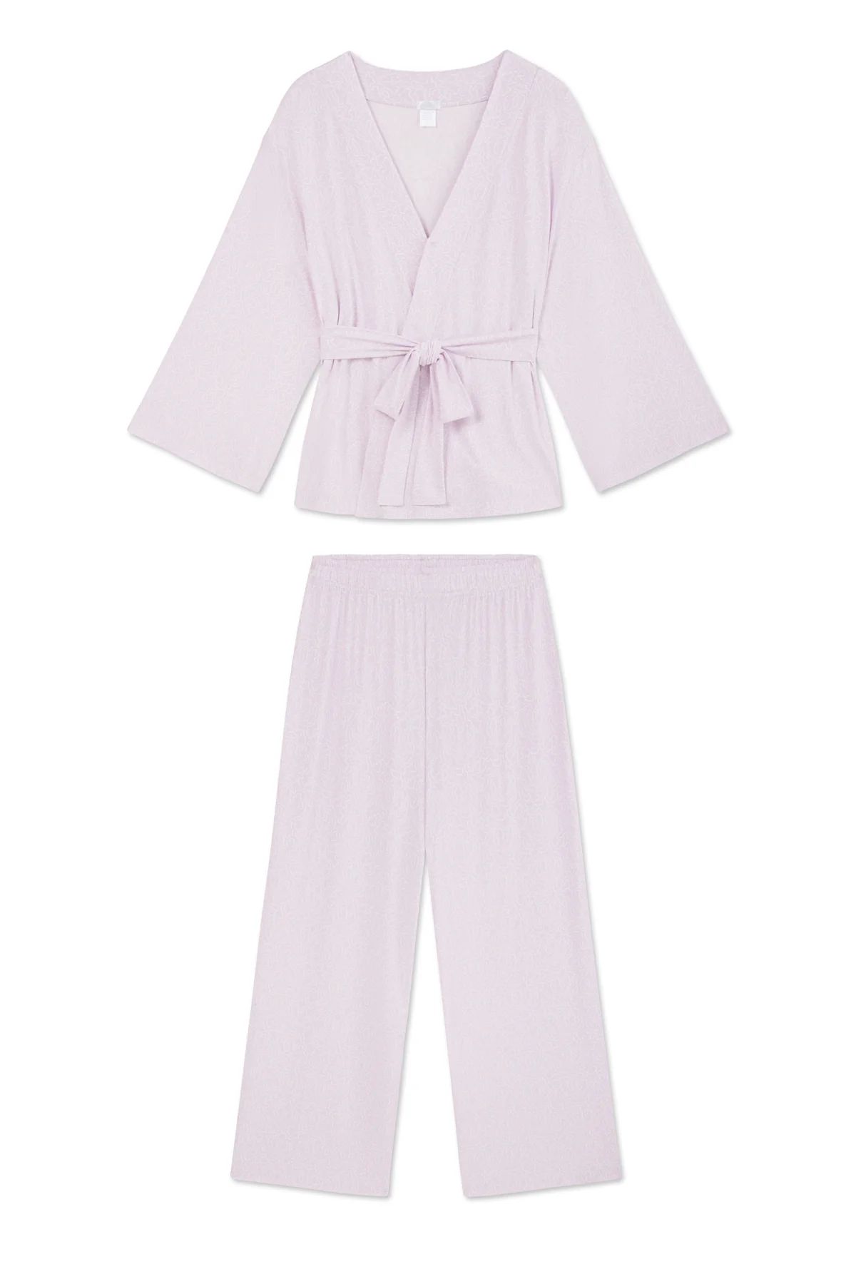 DreamKnit Kimono Pajama Set in Wildflower Maze | Lake Pajamas