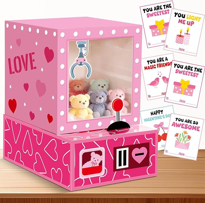 50 PCS Large Valentine's Day Card Box for Exchange Valentine's Day Claw Machine Mailbox for Excha... | Amazon (US)