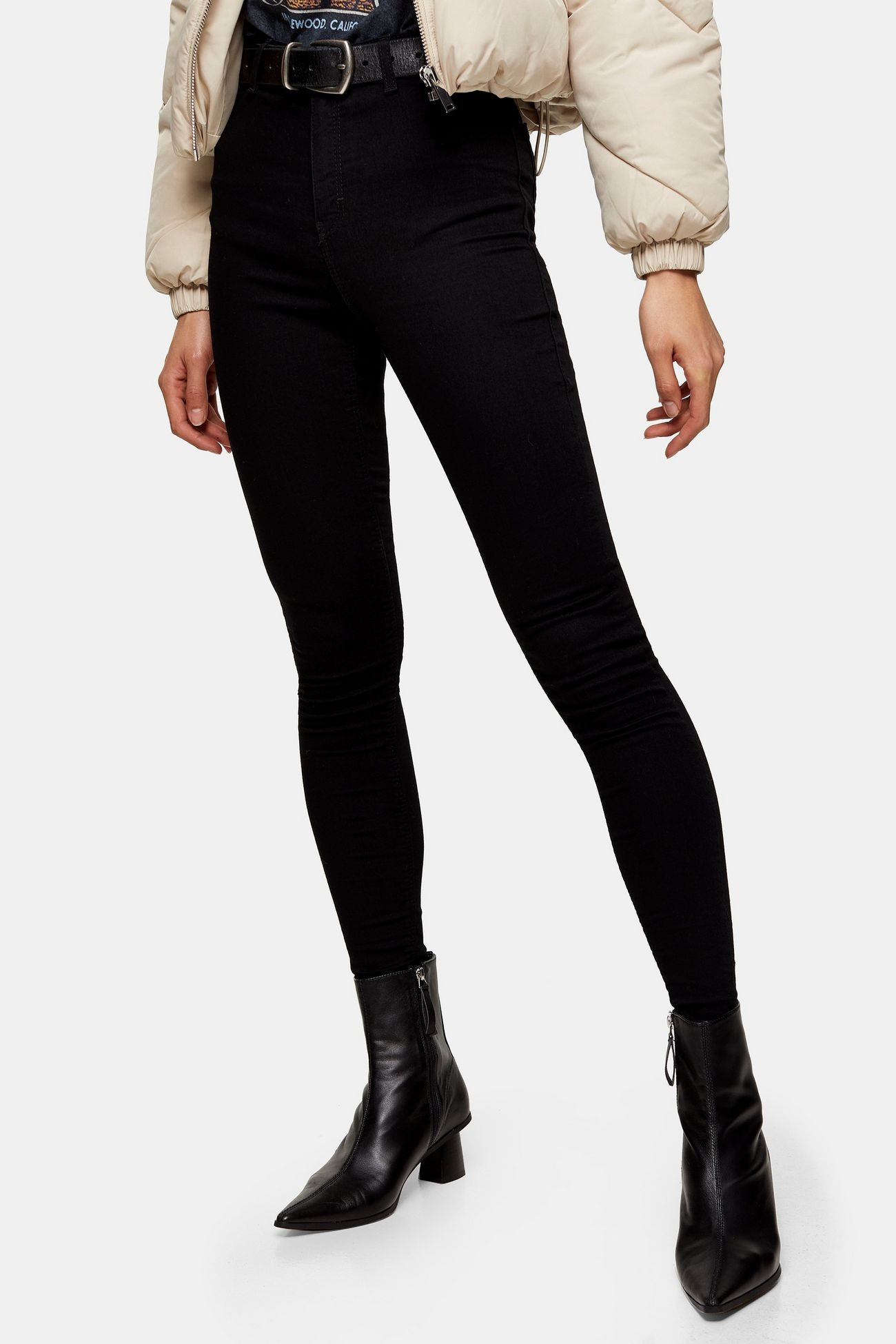 Black Belt Loop Joni Jeans | Topshop UK