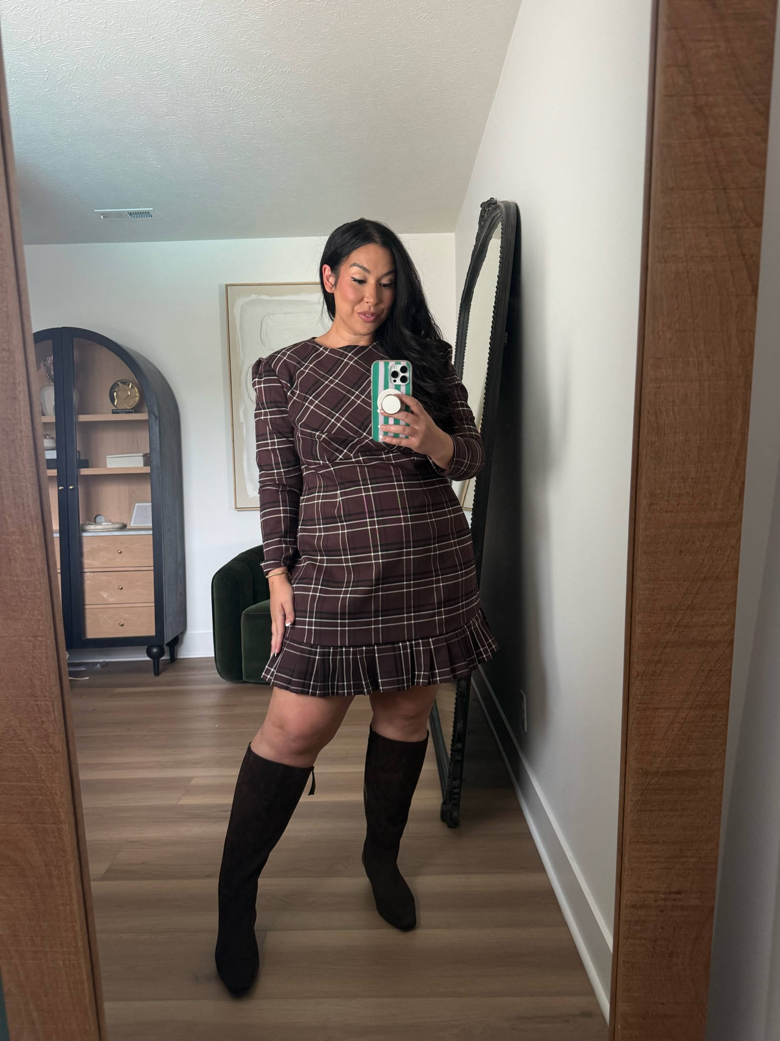 This is so cute! Color combo is everything. Wearing a size 16. 
eloquii, fall style, fall plaid, midsize fashion, curvy girl, plaid skirt, fall fashion, fall trends 

 #LTKSeasonal #LTKMidsize