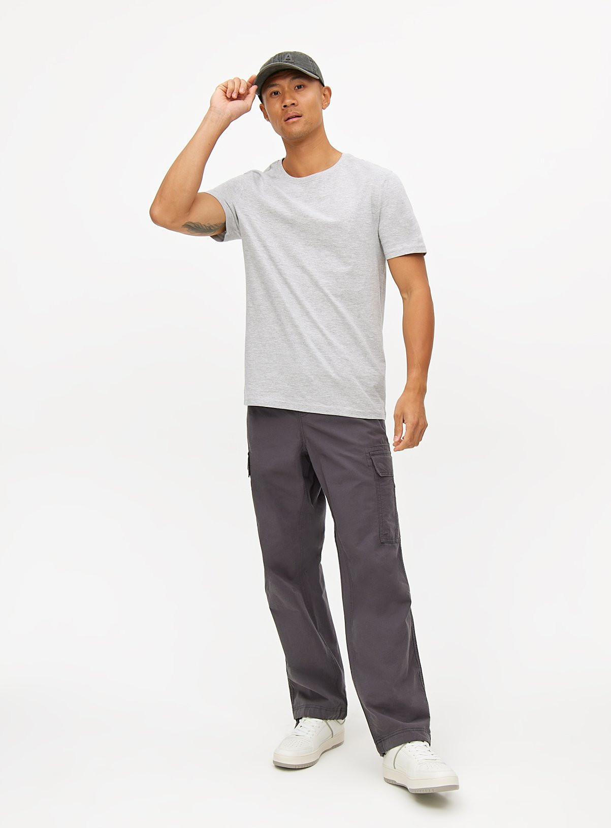 Men's Grey The Pure Cotton Tee | Tu Clothing