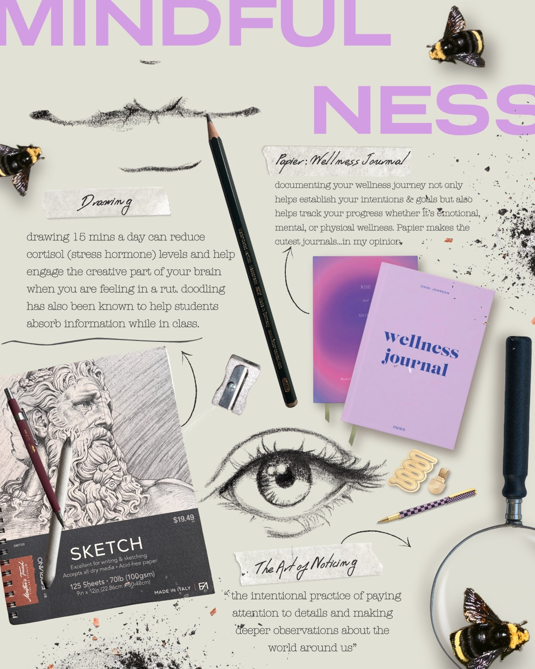 As part of my Weekly (little) Crush Report…I really wanted to add activities or perspectives that I’ve been incorporating into what I’m hoping is a more intentional way of living. 

The Art Of Noticing- Taking the time to pause and reflect on your surroundings can bring joy, healing, and gratefulness. 

Drawing- drawing is known to be a therapeutic way of processing feelings or thoughts. Which can also spark creative juices when feeling in a rut. 

Wellness Journaling- Can offer accountability, intentionality, and appreciation to the process of perusing wellness goals and achievements.

I share some drawing supplies & the cutest journals (plus journaling accessories) to get you started! 

#LTKActive #LTKGiftGuide #LTKHome