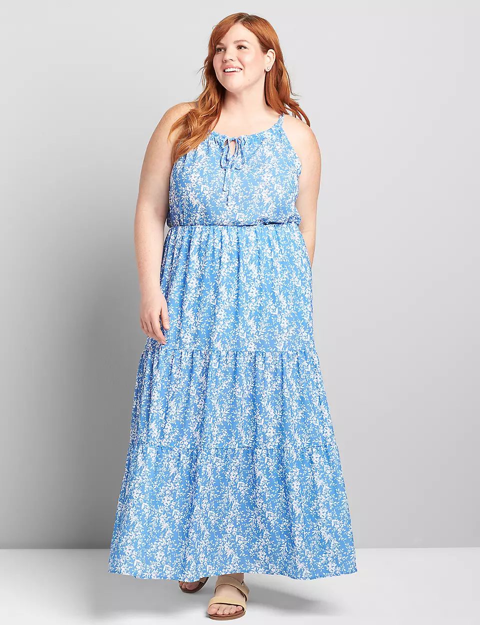 Printed Tiered Maxi Skirt | Lane Bryant (US)