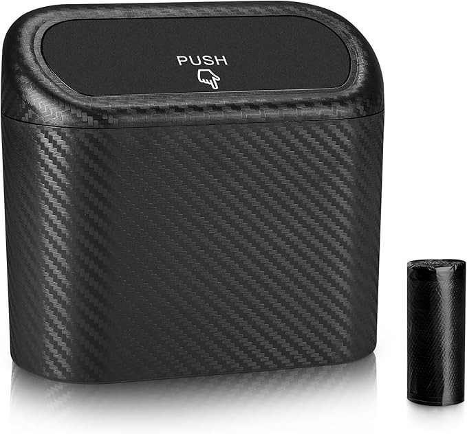 Accmor Car Trash Can with Lid, Mini Vehicle Trash Bin Portable Car Dustbin Garbage Organizer Hold... | Amazon (US)