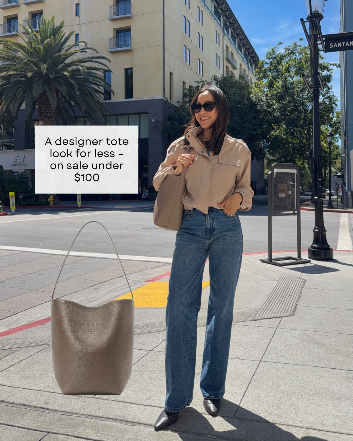 amazon bucket bag -- under $100, looks just like the designer bag 

evereve jacket -- xs 
aritzia farrah jeans -- wearing the size 25 reg
jcrew booties -- linked to this year's style

minimal style / minimal everyday bag / style over 30 / elevated style / labor day weekend 

 #LTKootd