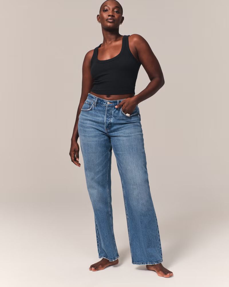 Women's Curve Love Low Rise 90s Baggy Jean | Women's Up To 50% Off Select Styles | Abercrombie.co... | Abercrombie & Fitch (US)