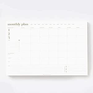 Bliss Collections Monthly Planner, Gold, Undated Desk Calendar and Planner for Organizing and Sch... | Amazon (US)