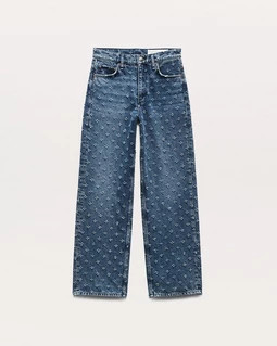 Shea Textured Ankle-Length Relaxed Straight Jeans | rag & bone