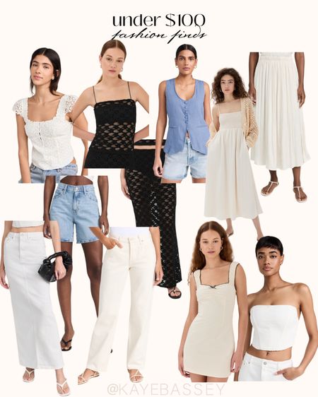 Under $100 fashion finds from Shopbop for your summer wardrobe summer outfit ideas summer style dresses tops jeans and denim #summer #shopbop #styleguide #ootd #workwear 

#LTKfindsunder100 #LTKstyletip #LTKSeasonal