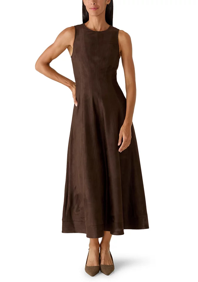 Women's Sleeveless Suede Midi Dress | Belk