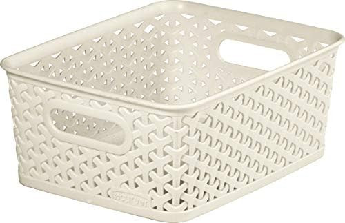 Curver My Style Small Rectangular Storage Basket, Vintage White, 4 Litre | Amazon (UK)