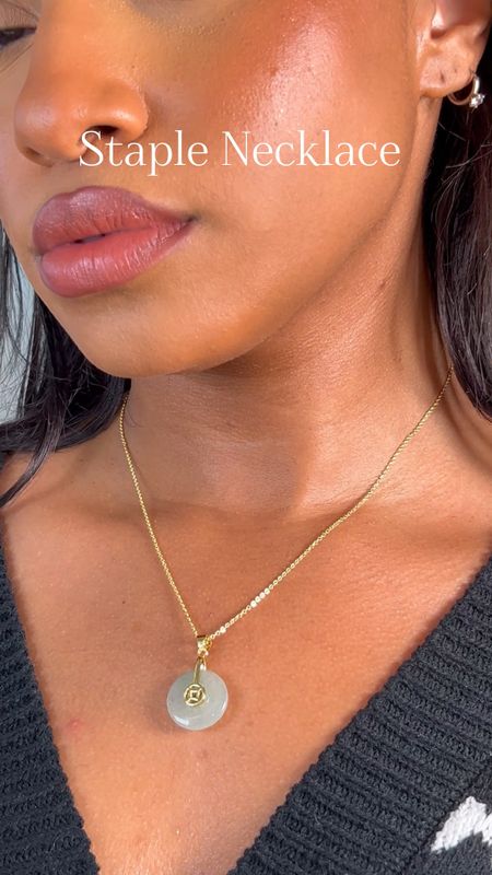 Jade and Gold Necklace for Women 

#LTKSpringSale #LTKVideo #LTKsalealert