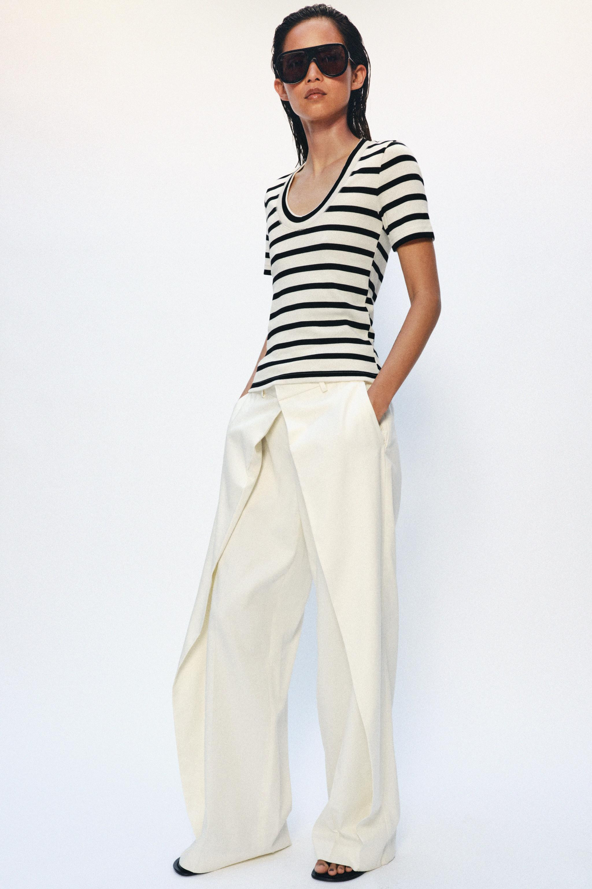 RIBBED ROUND NECK T-SHIRT | Zara UK