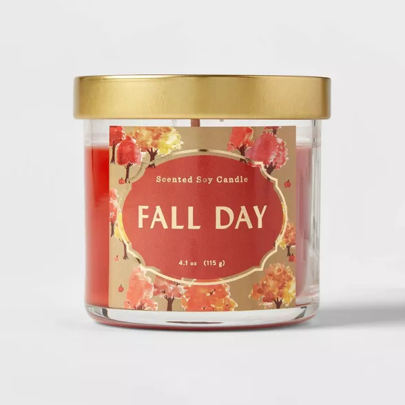 Lidded Glass Jar Fall Day Candle - Opalhouse™ | Target