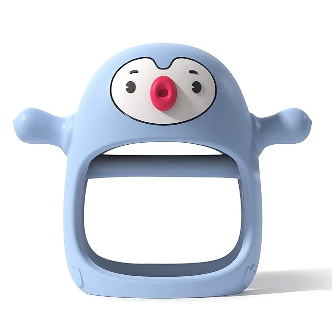 Smily Mia Penguin Buddy Never Drop Silicone Teething Toys for Babies 0-6month,Infant Hand Teether... | Amazon (US)