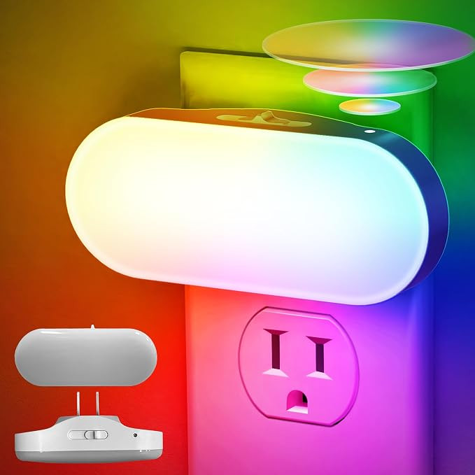 RGB 120V Night Lights Plug into Wall,Led Night Light,Light Sensor | 0.7W LED Night Light,for Kids... | Amazon (US)