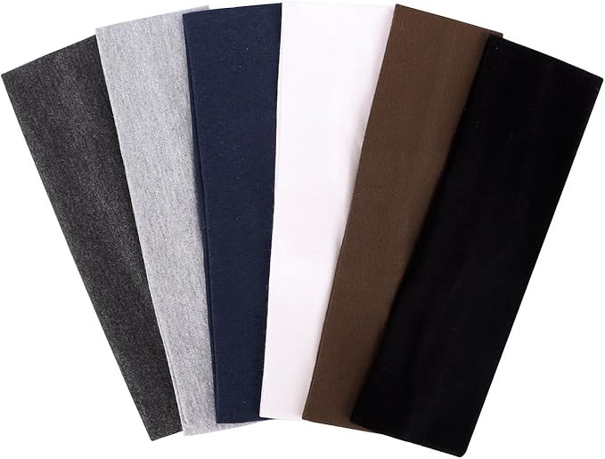 MapofBeauty 6 Pieces Elastic Cotton Head Band Stretchy Hairwarp Sports Running Exercise Yoga Hair... | Amazon (US)