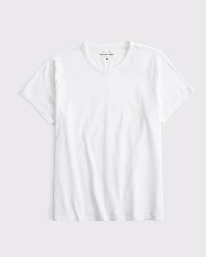 Essential Polished Body-Skimming Tuckable Tee | Abercrombie & Fitch (US)