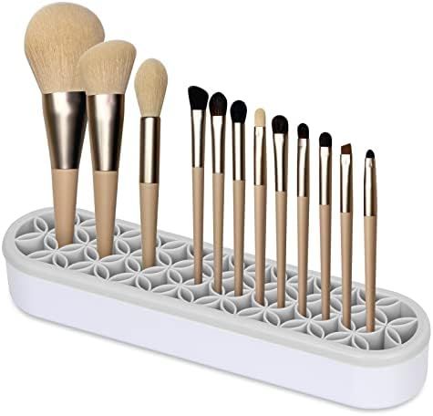 Unaone Silicone Makeup Brush Holder, Multipurpose Beauty Tool Organizer Make up Brush Storage Stand  | Amazon (US)