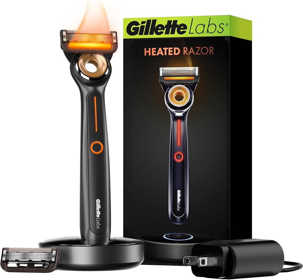 Gillette Heated Razor for Men, Starter Shave Kit by GilletteLabs, 1 Handle, 2 Razor Blade Refills... | Amazon (US)