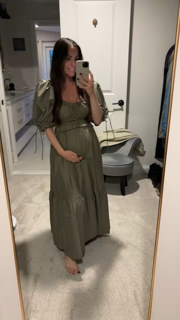 The cutesttt dress for pregnant mamas!! This would be such a great dress for holiday pictures, maternity pics, or hosting holiday dinners. So flattering! Added other adorable bump-friendly styles from Worth Collective, too! 

#LTKBump #LTKFindsUnder100