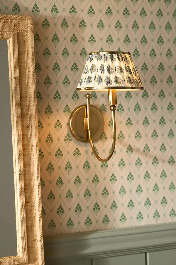 Lee Brass Fabric Shade Sconce Wall Light | Anthropologie (US)