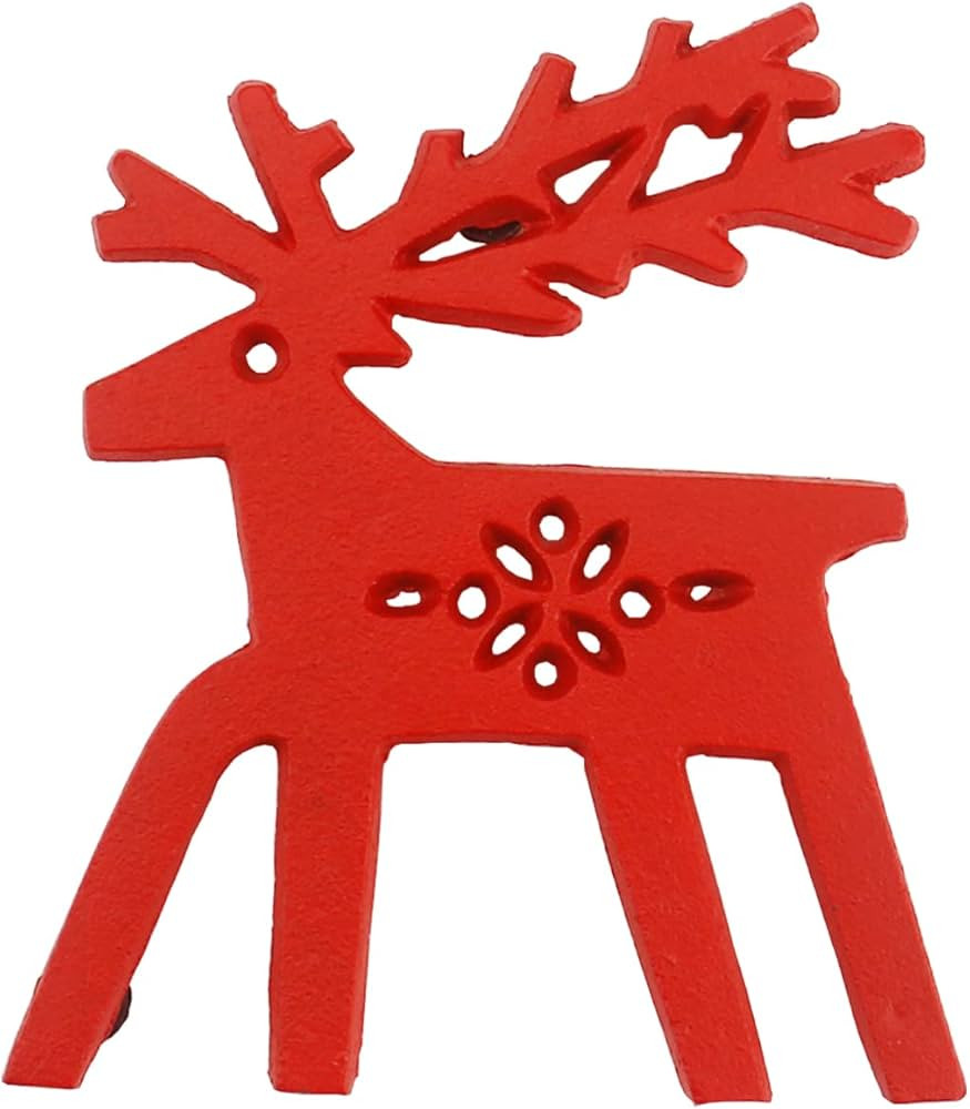 Tinsow Christmas Cast Iron Trivet for Hot Dishes Pot Holder for Kitchen Or Dinning Table Red Cup ... | Amazon (US)