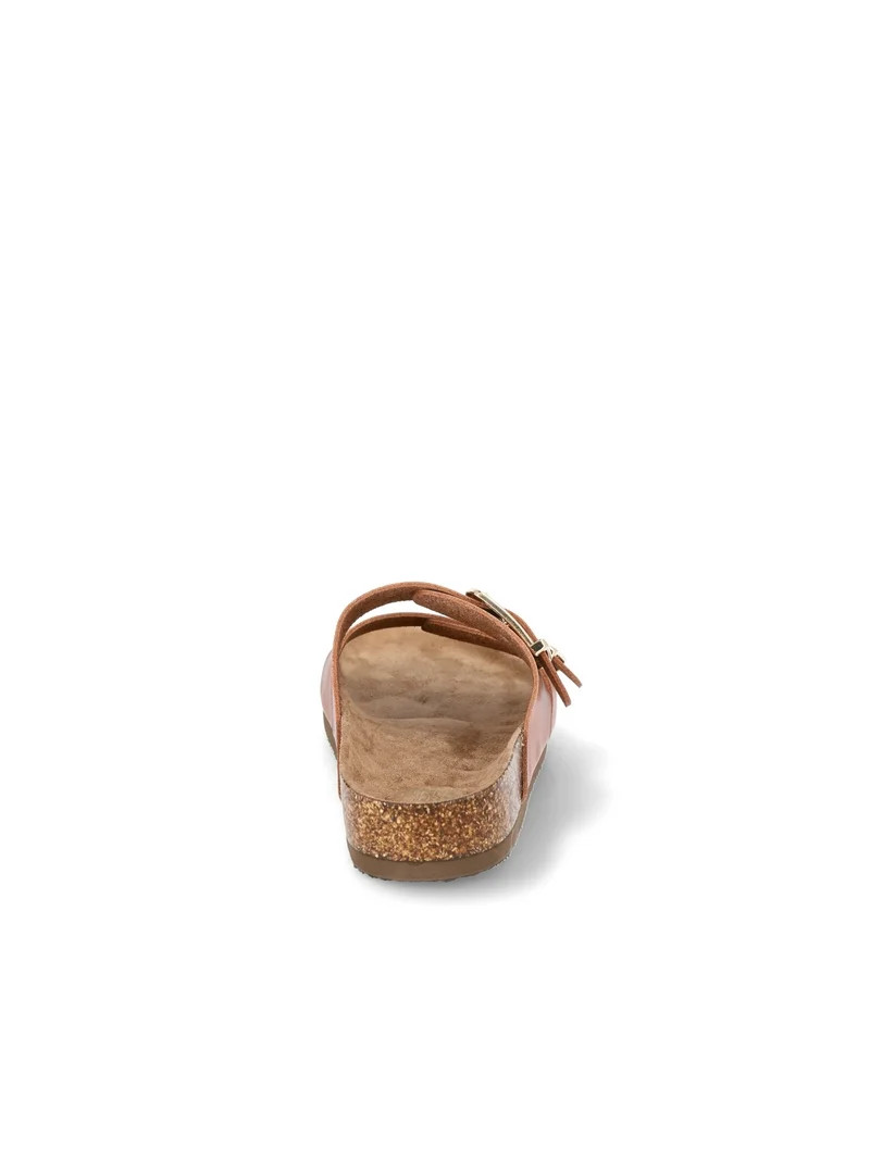 Time and Tru Women's Footbed Slide Sandals, Wide Width Available | Walmart (US)