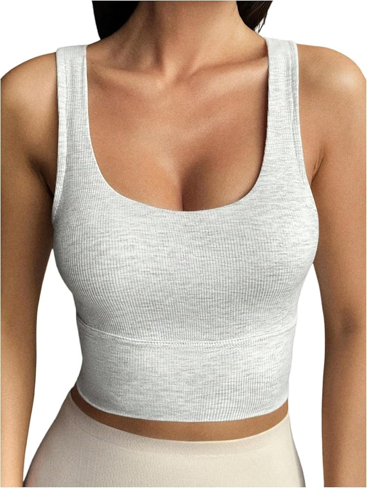 Verdusa Women's Summer Basic Crop Tank Top Slim Fit Racer Back Y2k Going Out Tops | Amazon (US)