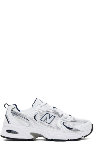 New Balance - White & Silver 530 Sneakers | SSENSE