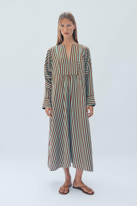 LIMITED EDITION STRIPED KAFTAN DRESS | Zara US