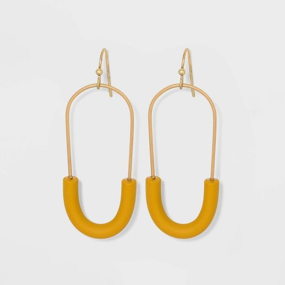 Sprayed U Shaped Tubular Drop Earrings - Universal Thread™ | Target