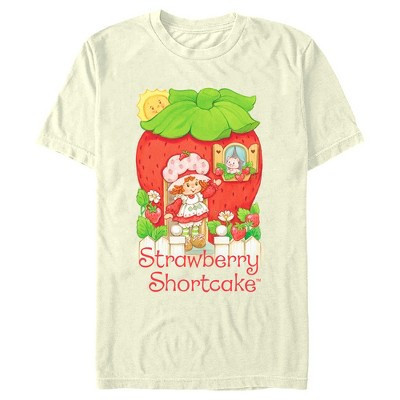 Men's Strawberry Shortcake Berry Sunny House  T-Shirt - Beige - Small | Target