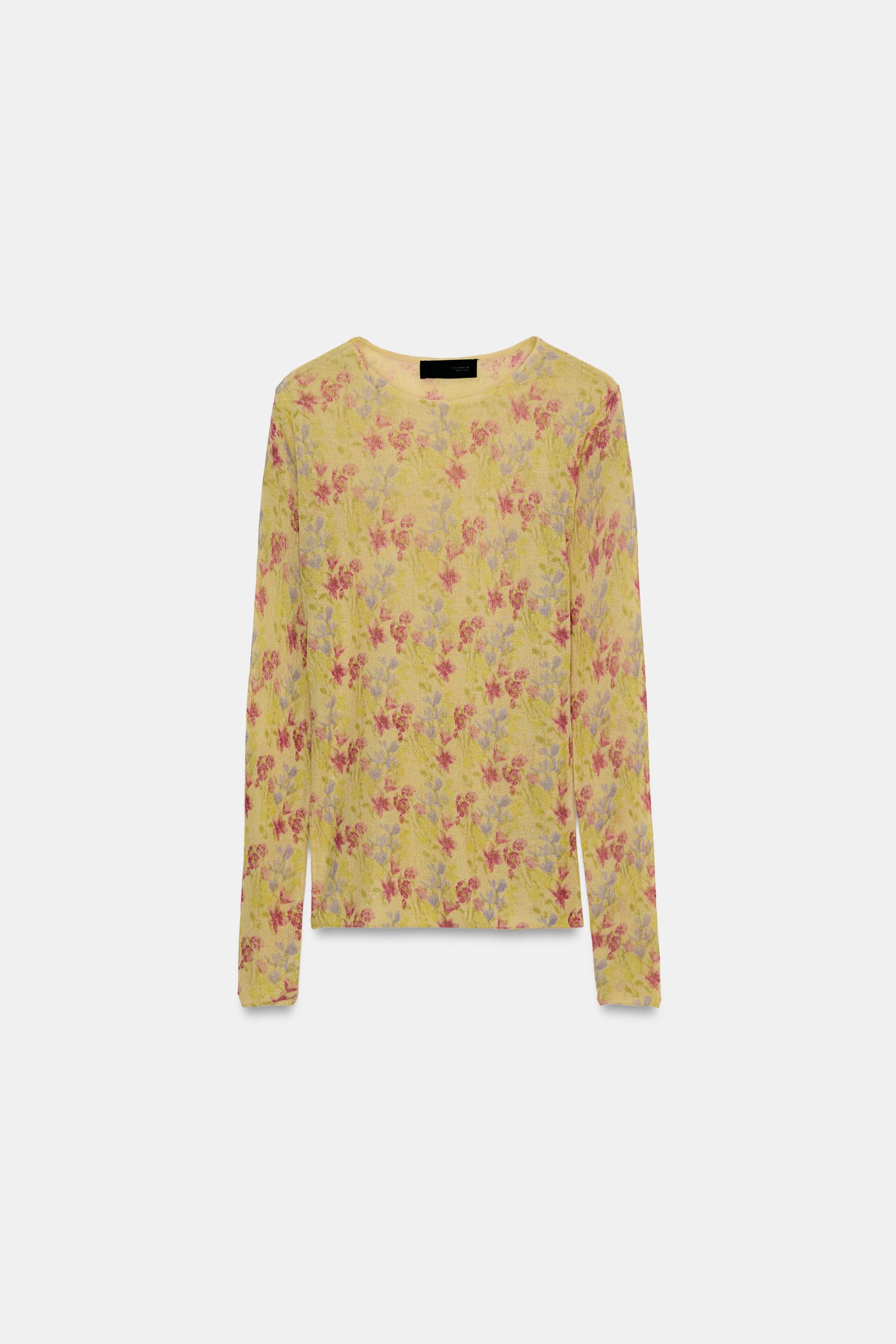FLORAL PRINT KNIT TOP | Zara US