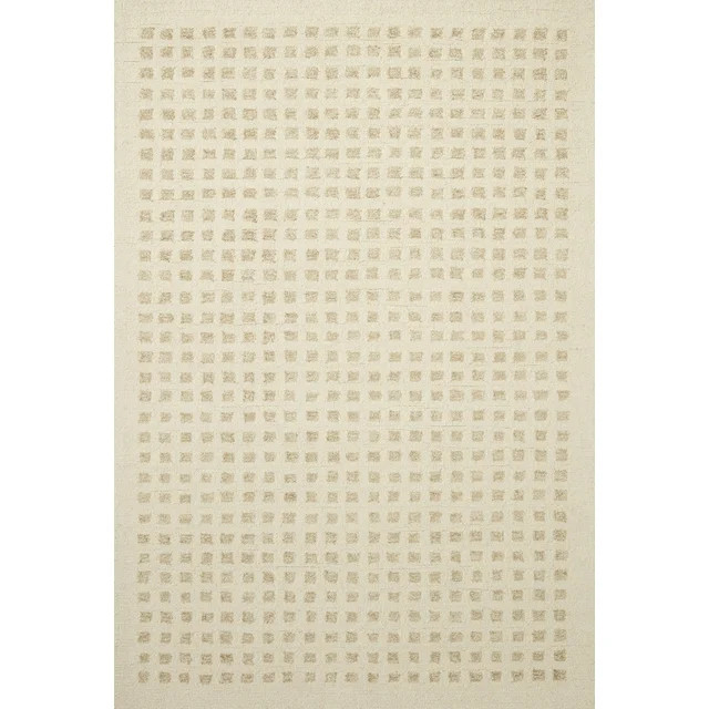 Chris Loves Julia x Loloi Polly Grid Ivory/Natural 7'-9" x 9'-9" Area Rug | Walmart (US)
