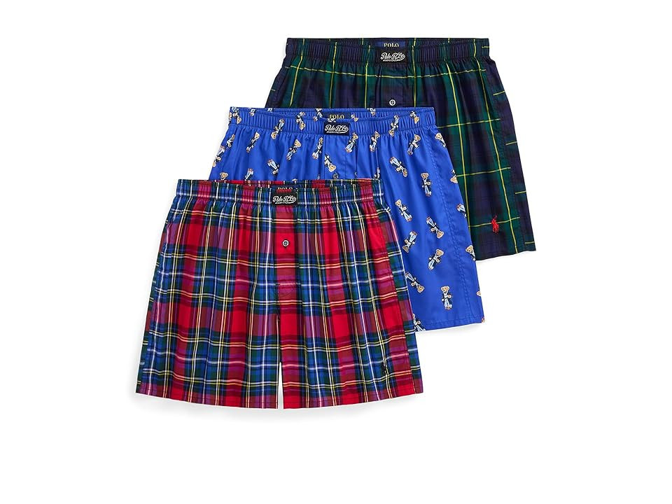 Polo Ralph Lauren Holiday Woven Gift Sets Men's Underwear Bistro Plaid/Heritage Royal /Classic Gordon : MD, Cotton | Zappos